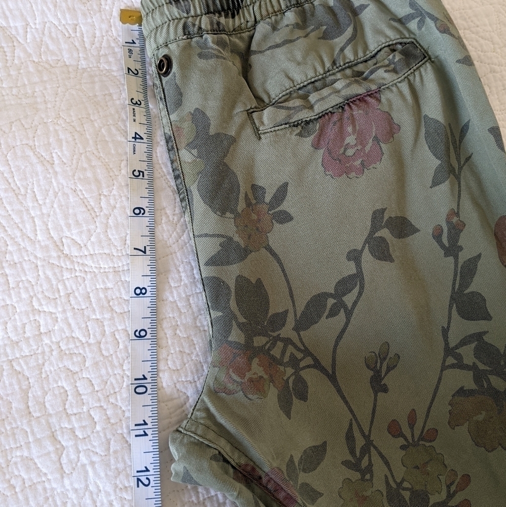 PAM & Gela Olive Green Cargo Joggers with Floral Print S - Picture 7 of 12